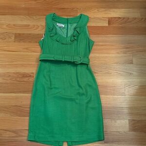 Kay Unger green below the knee dress